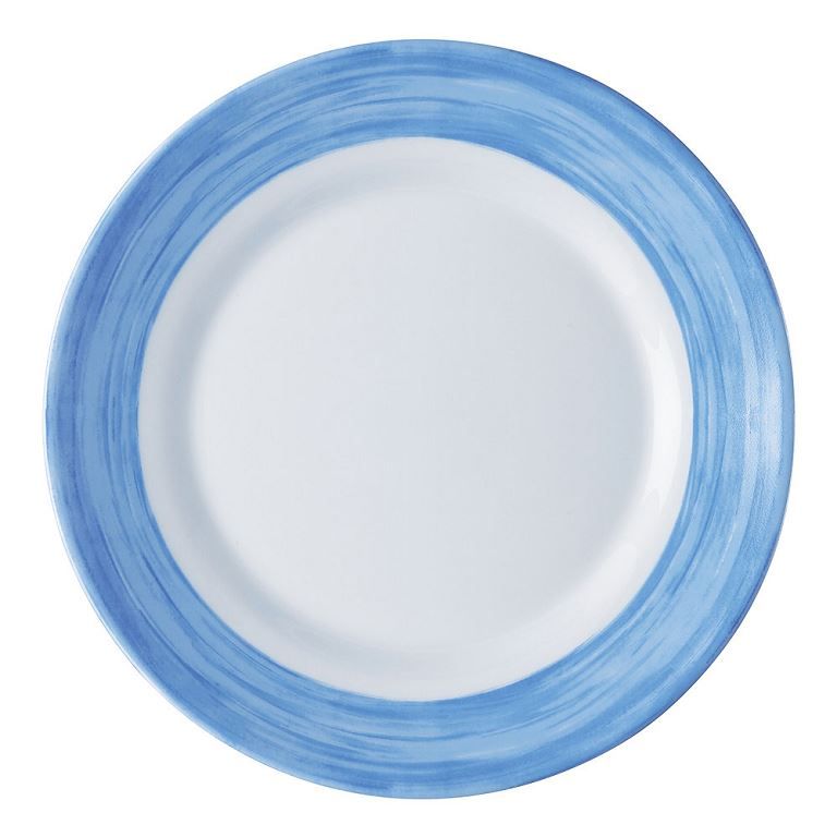 Assiette plate verre trempé Restaurant Brush jean 23,5cm - ARCOROC - Carton de 24