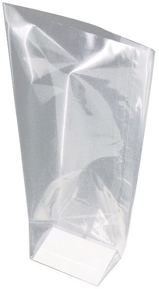 Sac Cellophane™ transparent plat avec fond carton 12x26 cm