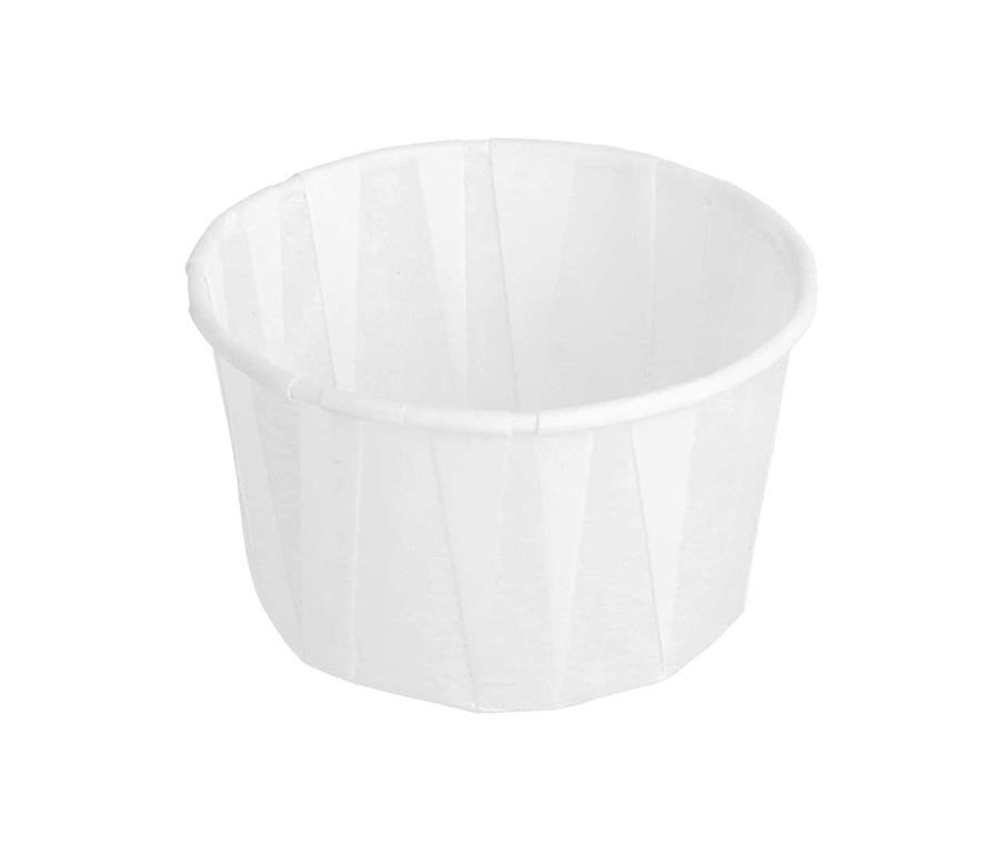 Pot papier plissé blanc 165cc - GDP - Paquet de 250