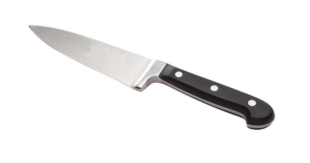 Couteau de chef lame inox et manche noir forgé 3 rivets 21cm - LACOR - A l'unité