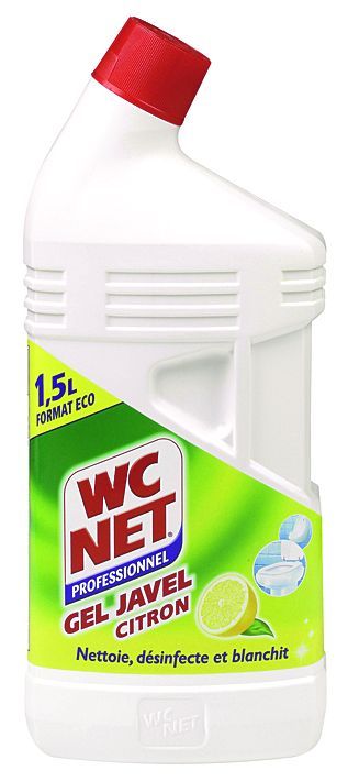 Gel WC javel citron - WC NET - Flacon de 1,5l