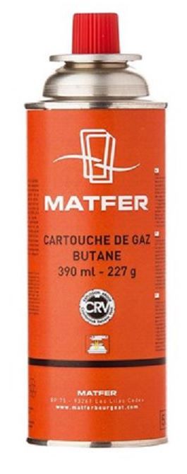 Cartouche de gaz butane - MATFER - Recharge de 400ml