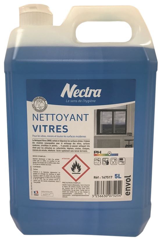 Nettoyant vitres et surfaces modernes - NECTRA - Bidon de 5l
