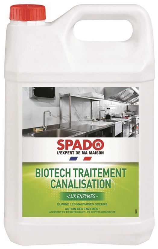 Nettoyant traitement canalisations Biotech - SPADO - Bidon de 5L