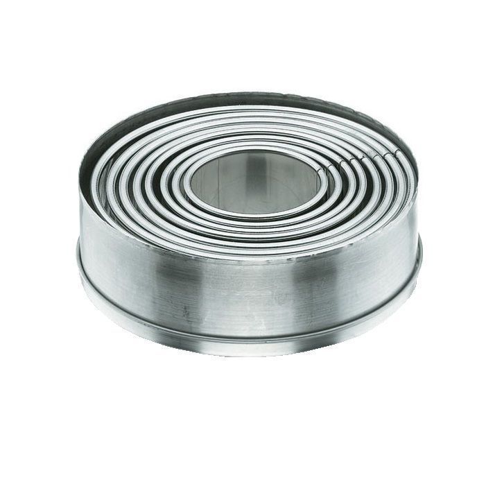 Découpoir rond uni inox assortiment de 4 à 12mm - LACOR - Boite de 9