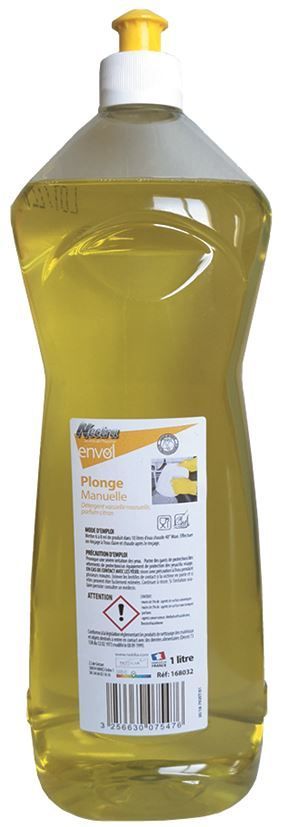 Détergent liquide plonge manuelle citron - NECTRA - Flacon de 1l