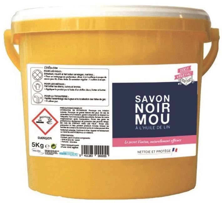 Savon mou noir citronnelle - GLOSS - Seau de 5kg