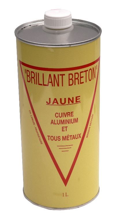 Nettoyant cuivre et laiton Jaune - BRILLANT BRETON - Flacon de 1l