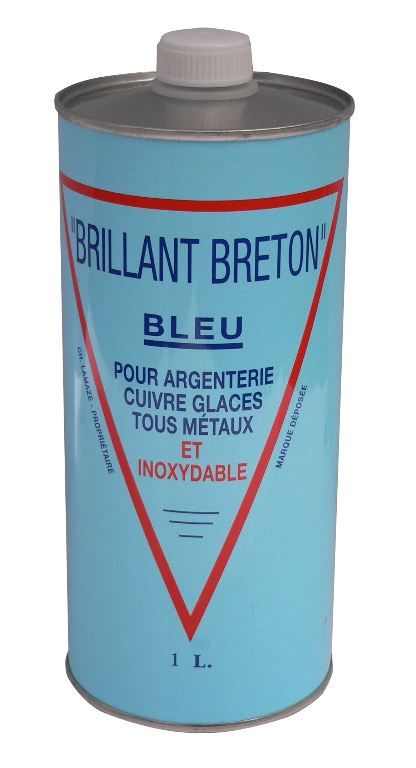 Nettoyant tous métaux Bleu - BRILLANT BRETON - Flacon de 1l