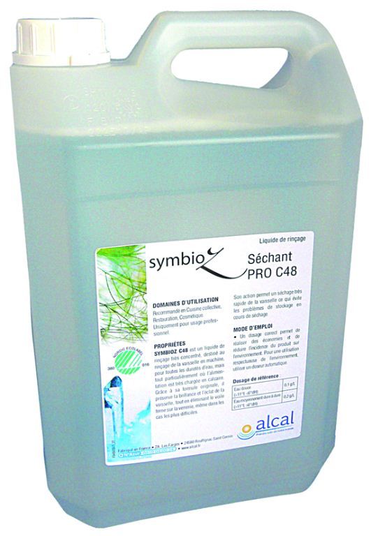 Liquide de rinçage vaisselle Symbioz Sèchant Pro C48 - CHRISTEYNS FOOD - Carton de 2x5l