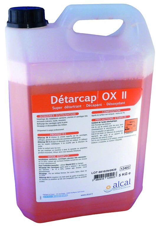 Détartrant liquide décapant Detarcap OX II - CHRISTEYNS FOOD - Carton de 2x5kg