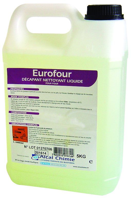 Décapant four liquide Eurofour - CHRISTEYNS FOOD - Bidon de 5kg