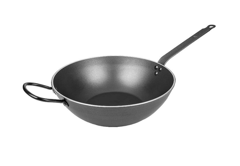 Wok aluminium anti adhésif avec poignée 30cm - LACOR - A l'unité