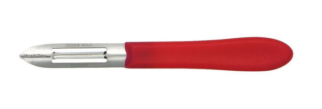 Eplucheur à légumes inox manche rouge 16,5cm - A l'unité