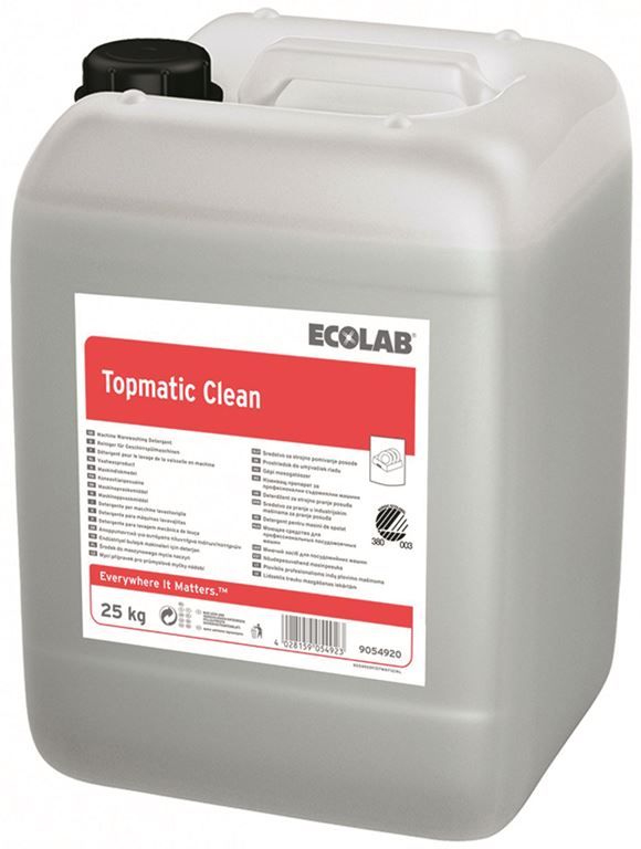 Détergent liquide lave vaisselle Topmatic Clean - ECOLAB - Bidon de 25kg