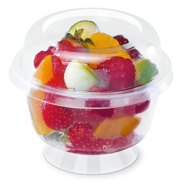 Coupe dessert à pied PP transparent avec couvercle Servipack 200cc - ALPHA FORM - Carton de 480