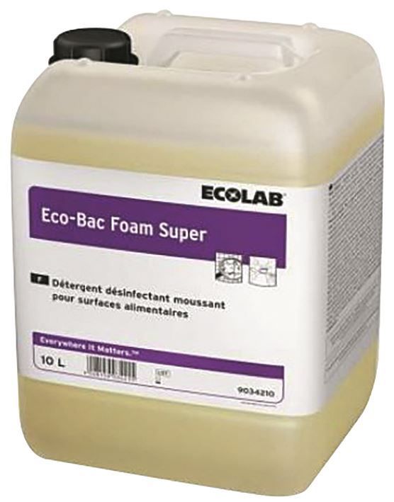 Détergent désinfectant moussant Ecobac Foam Super - ECOLAB - Bidon de 10l