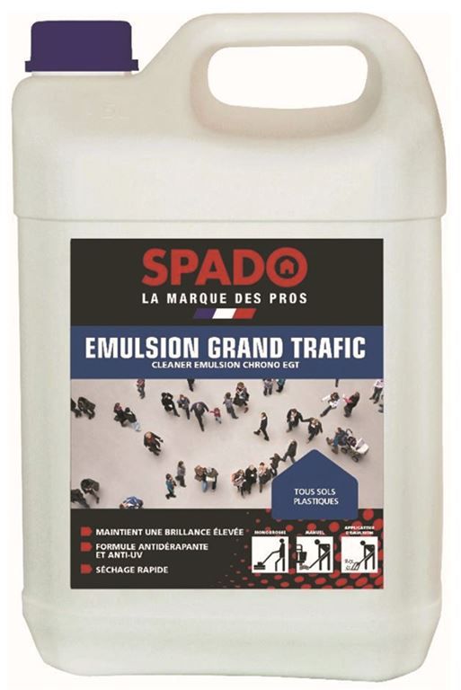 Emulsion auto lustrante acrylique grand trafic - SPADO - Bidon de 5l