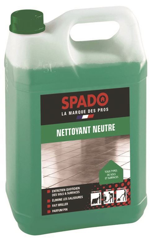 Détergent neutre sols protégés - SPADO - Bidon de 5l