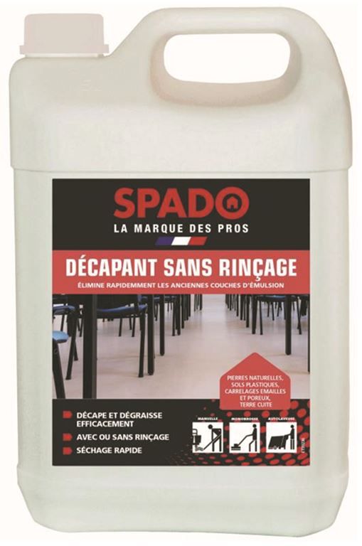 Décapant sol sans rinçage - SPADO - Bidon de 5l