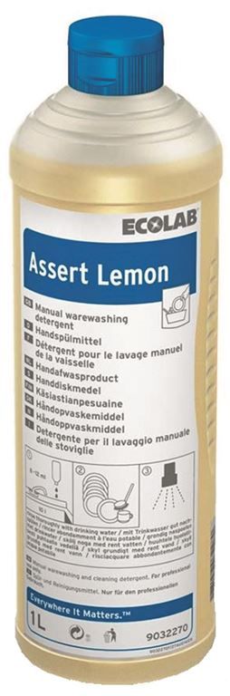 Détergent liquide plonge manuelle Assert Lemon - ECOLAB - Flacon de 1l