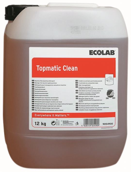 Détergent liquide lave vaisselle Topmatic Clean - ECOLAB - Bidon de 12kg