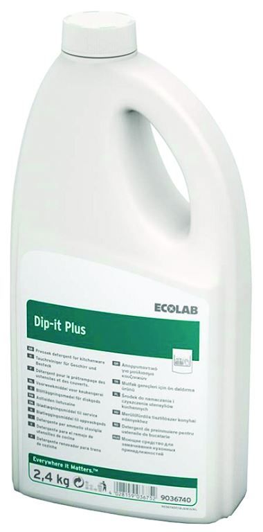 Détergent liquide de rénovation vaisselle Dip It Plus - ECOLAB - Flacon de 2,4kg