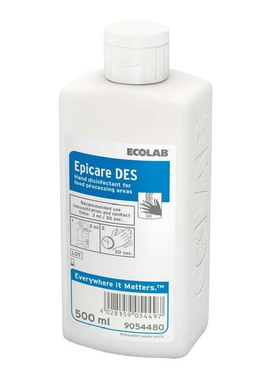 Gel hydroalcoolique Epicare Des - ECOLAB - Carton de 6x500ml