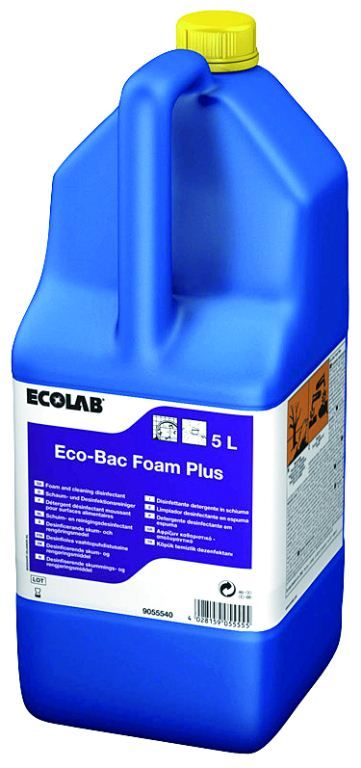 Détergent désinfectant moussant Ecobac Foam Plus - ECOLAB - Bidon de 5l