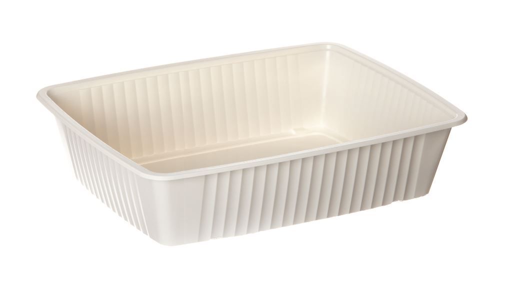 Barquette PP thermoformée blanche Gastropack GN1/4 H40mm - ALPHA FORM - Carton de 544