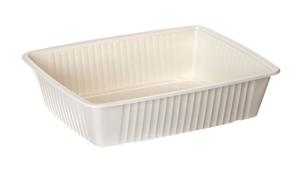 Barquette PP thermoformée blanche Gastropack GN1/4 H55mm - ALPHA FORM - Carton de 528