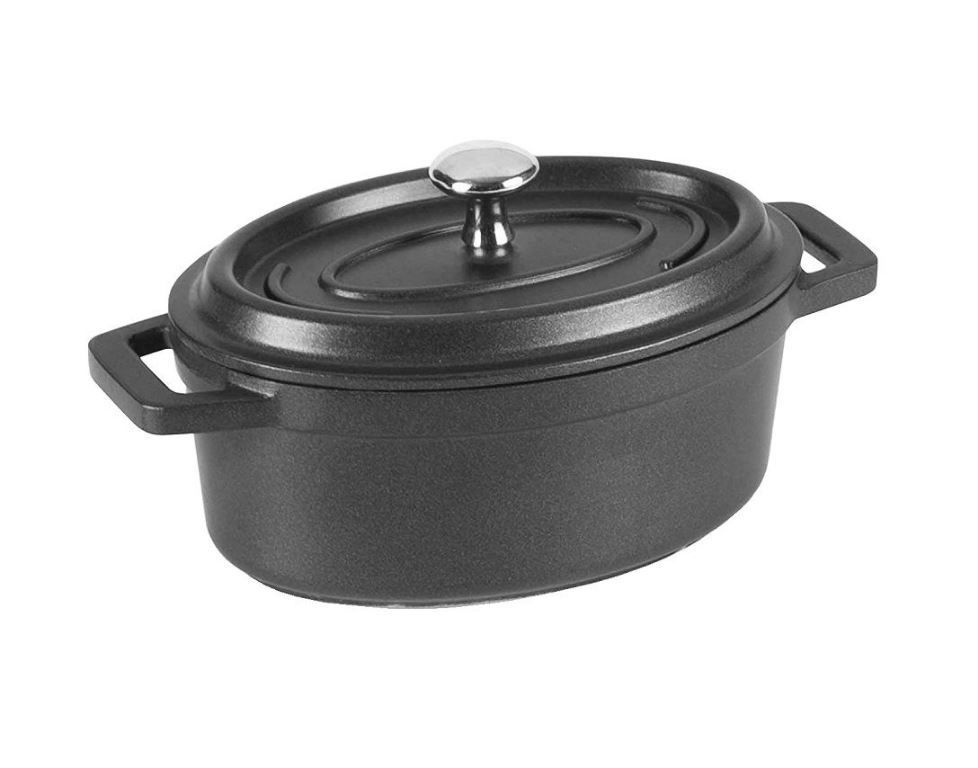 Mini cocotte fonte aluminium noir 12x8,5cm - LACOR - A l'unité