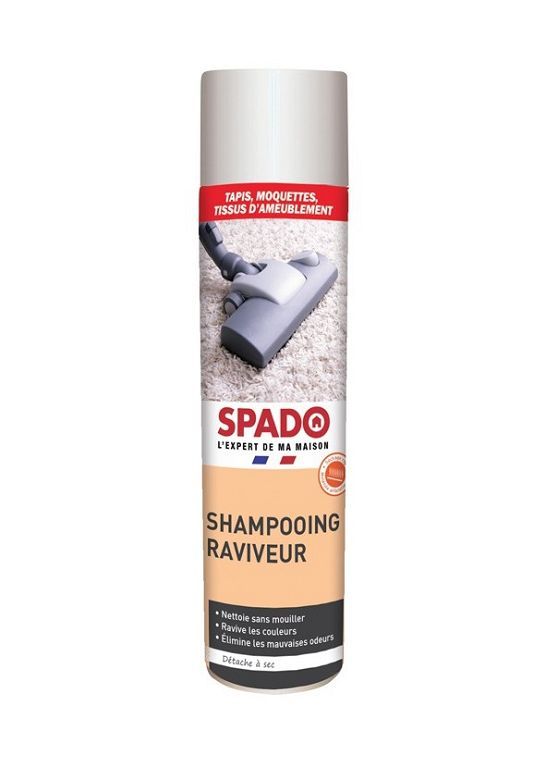 Shampooing raviveur moquettes et tapis - SPADO - Aérosol de 600ml