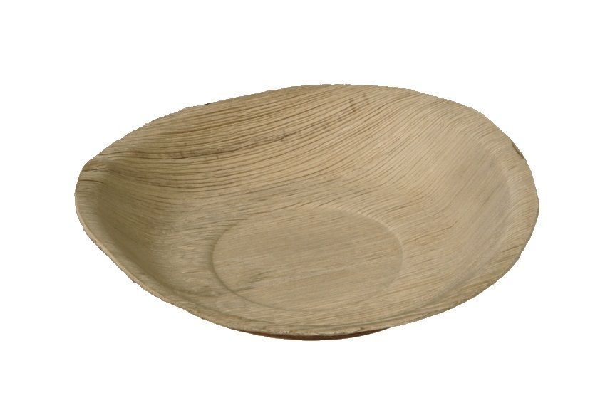 Assiette feuille de palmier 18cm - Carton de 100