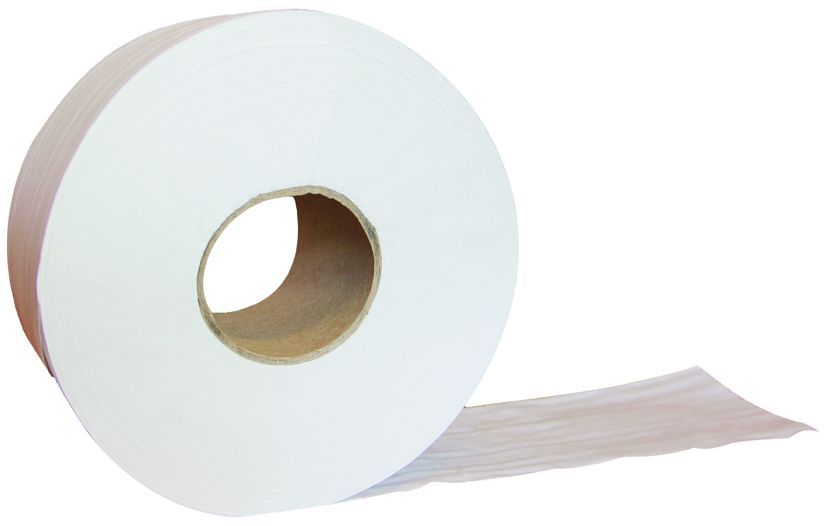 Rouleau papier toilette 2 plis blanc lisse 457 formats Mini Jumbo - Carton de 12