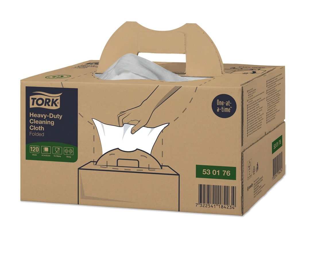 Torchon de cuisine non tissé blanc 64x35,5cm W7 - TORK - Carton de 120