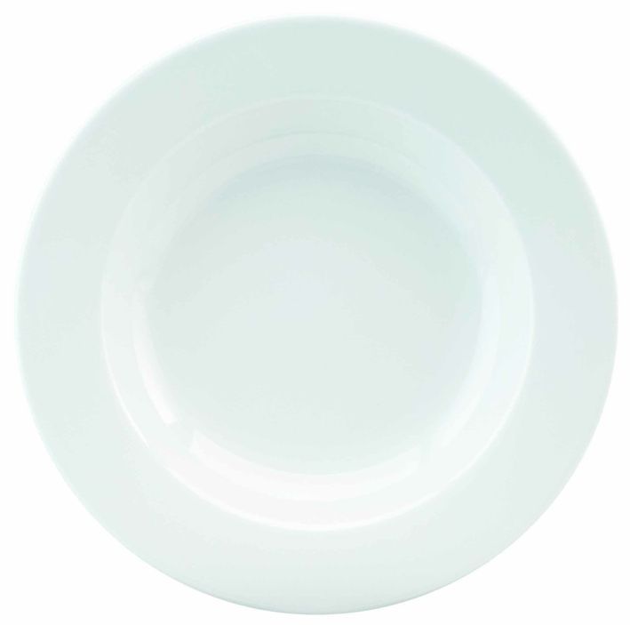 Assiette creuse porcelaine blanche Elégance 30cm - SARREGUEMINES VAISSELLE - Carton de 6