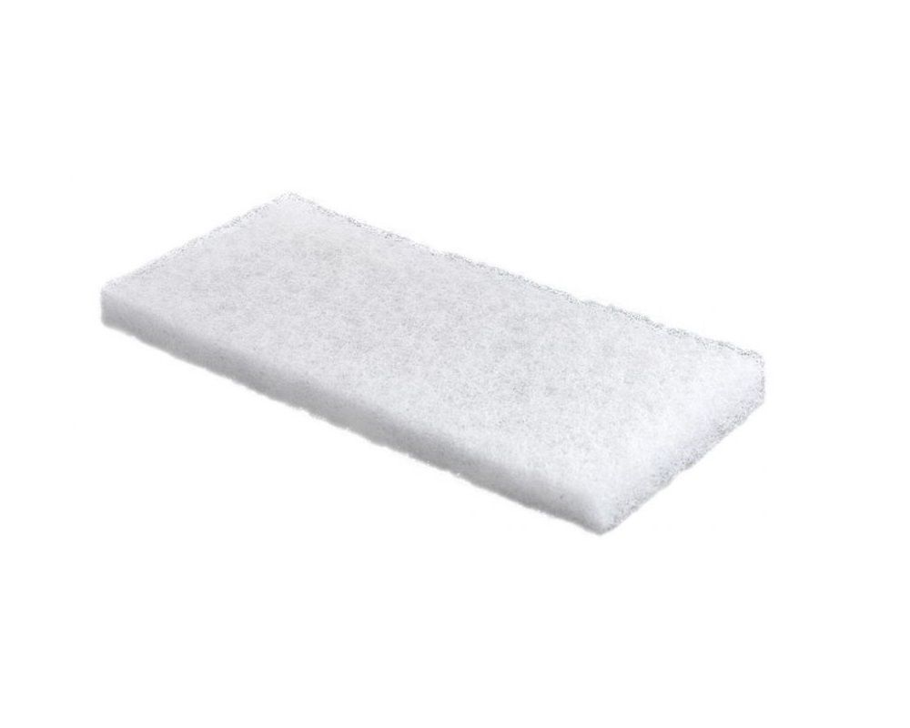 Abrasif pour tampon frotteur 25x12cm blanc - Carton de 10