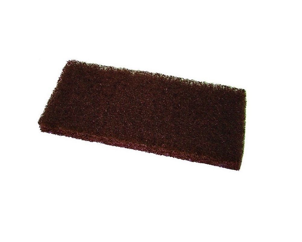 Abrasif pour tampon frotteur 25x12cm marron - Carton de 10