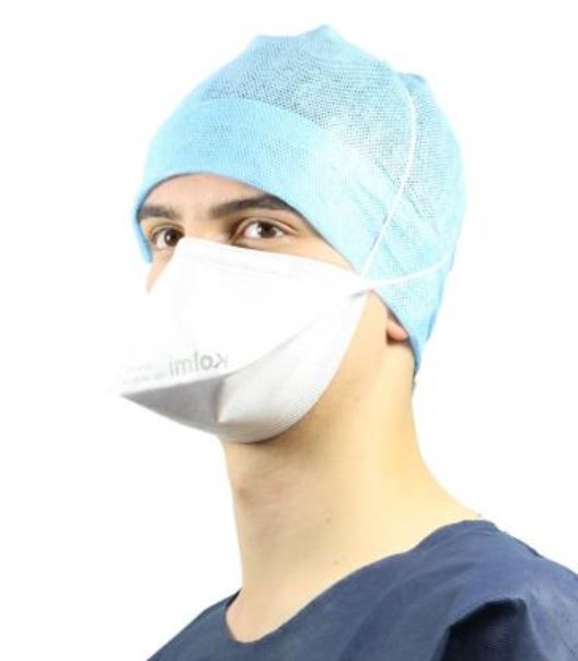 Masque respiratoire non tissé blanc FFP2 NR D - KOLMI - Boite de 50