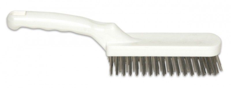 Brosse fibre inox manche 30cm - A l'unité