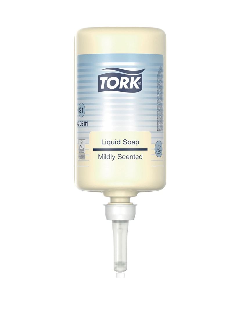 Savon liquide mains doux S1 - TORK - Carton de 6x1l