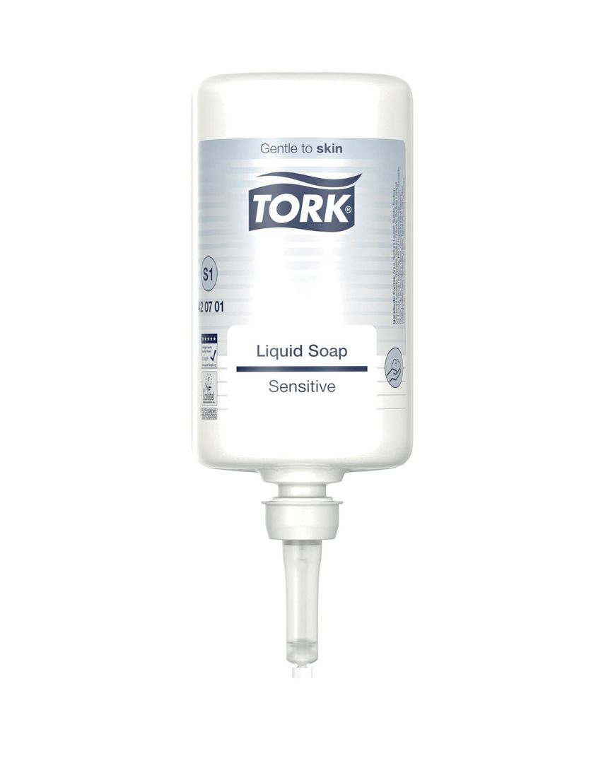 Savon liquide mains extra doux hypoallergenique S1 - TORK - Carton de 6x1l