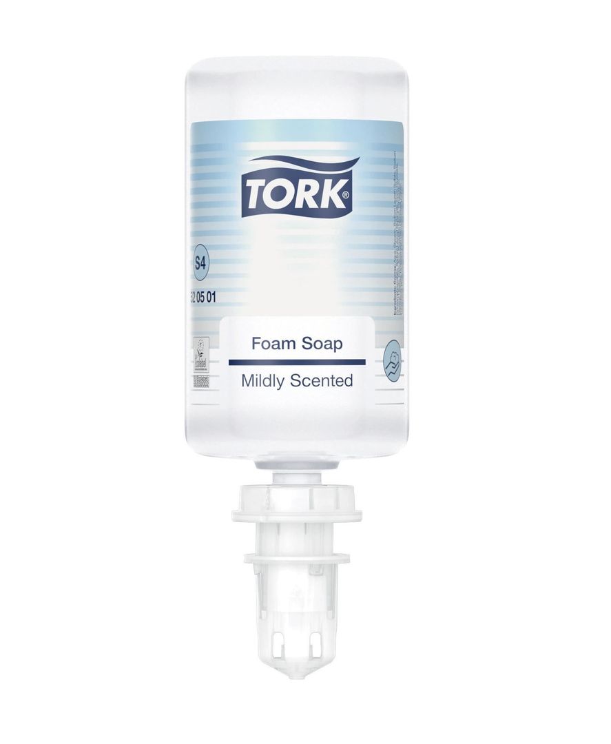 Savon mousse mains doux  S4 - TORK - Carton de 6x1l