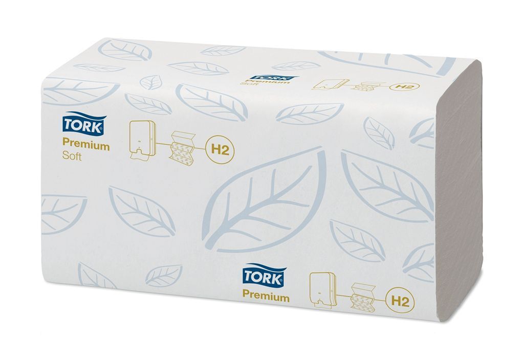 Essuie mains enchevêtré 2 plis 21x25cm blanc Premium doux H2 - TORK - Carton de 3150