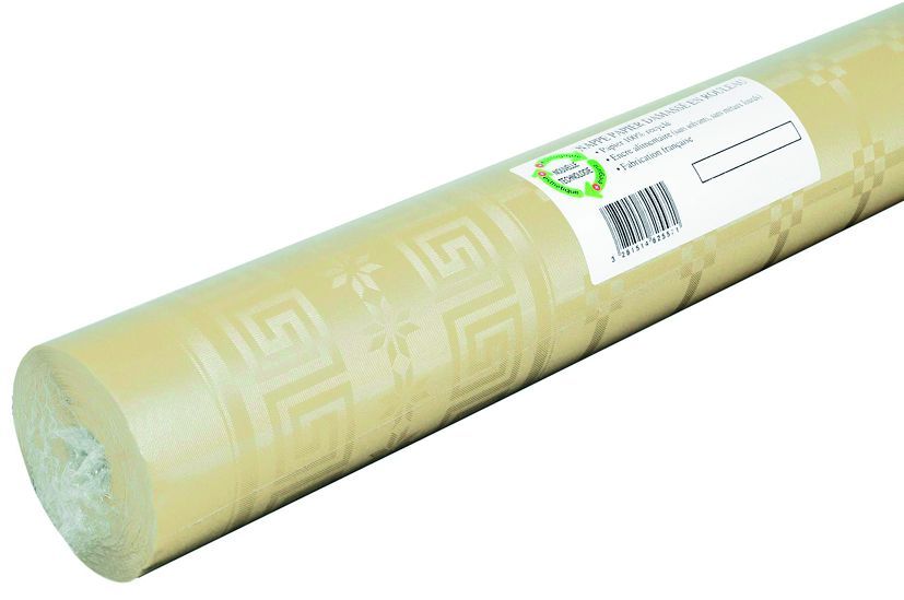 Nappe papier damassé 1,20m couleurs pastel - COGIR - Rouleau de 50m