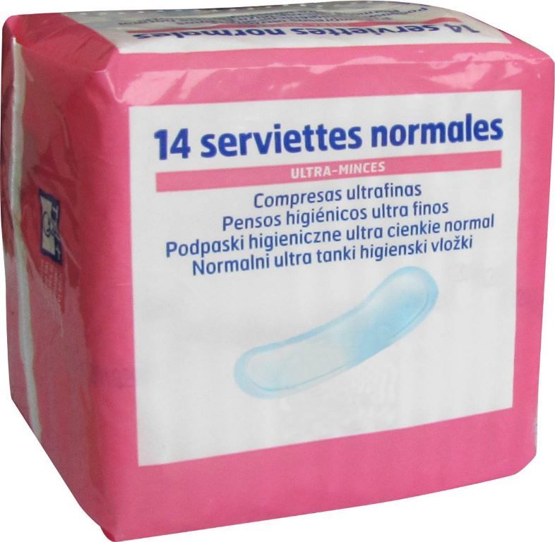 Serviette périodique ultra mince - Paquet de 14