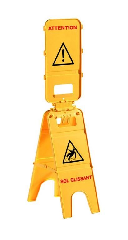 Panneau de signalisation 'Sol glissant' hauteur 104cm - FILMOP - A l'unité