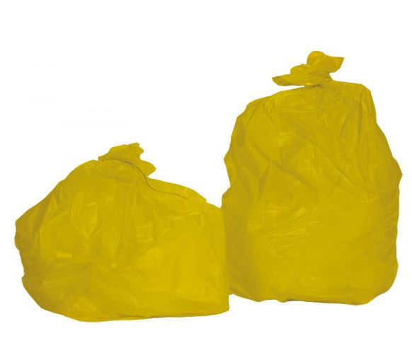 Sac poubelle PEBD jaune 110l éco - Carton de 200