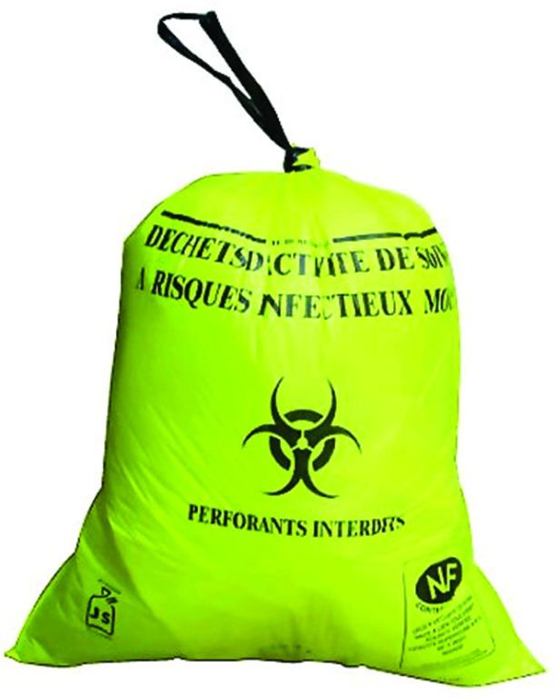 Sac poubelle PEBD DASRI jaune 100l JET SAC Carton de 250 SAC